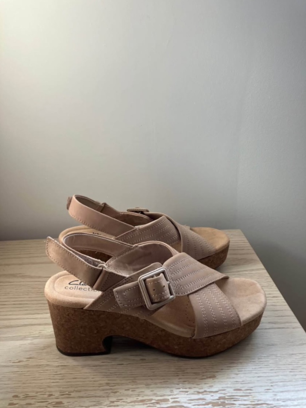 Clarks Nerisa West Cork with Backstrap Sandals